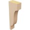 Ekena Millwork 2"W x 4"D x 12"H Thin Newport Rough Cedar Woodgrain TimberThane Corbel, Primed Tan CORUR02X04X12NEWRCPR - alternate 2